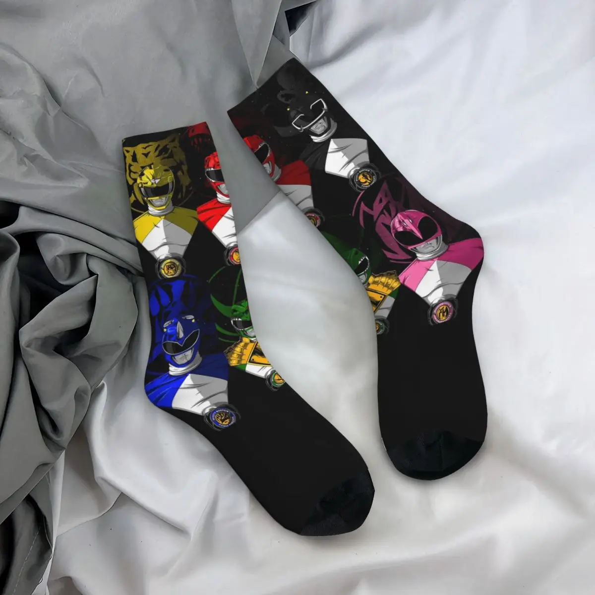 Носки Mighty Morphin Power Ranger впитывающие пот чулки в стиле Харадзюку всесезонные