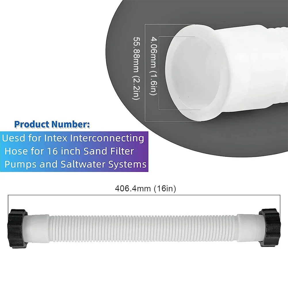 Intex 16-дюймовый Шланг Для Фильтра Бассейна С Песчаным Фильтром Бассейнов В Соленой