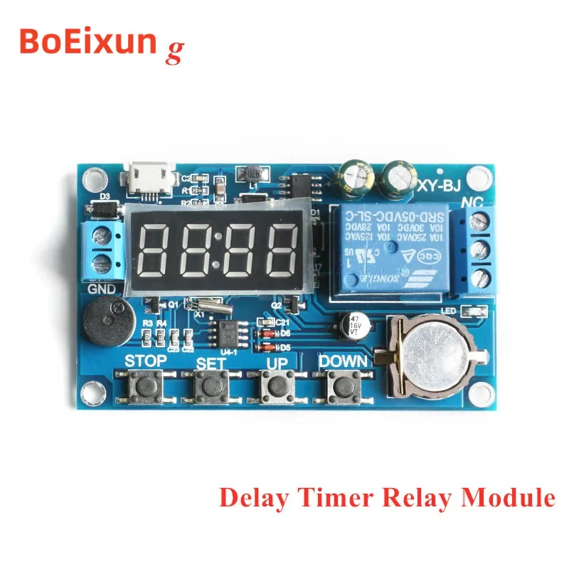 Релейный модуль таймера задержки времени в реальном 5-60 В постоянного тока плата