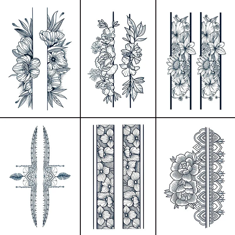 

6 шт., водостойкие Временные татуировки на руку для мужчин и женщин