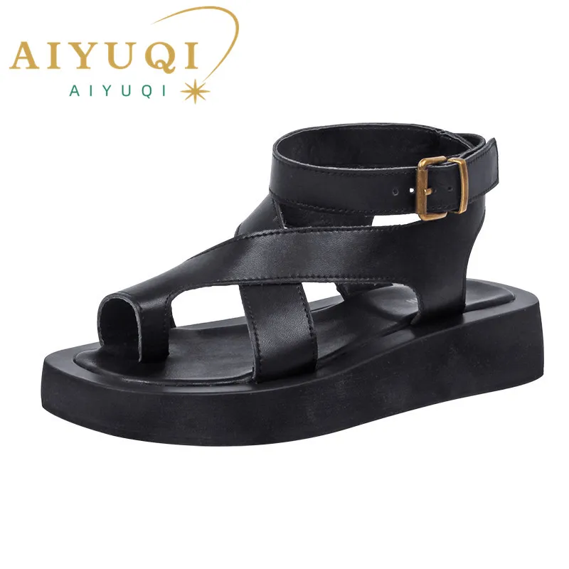 AIYUQI Sandals Women Genuine L	