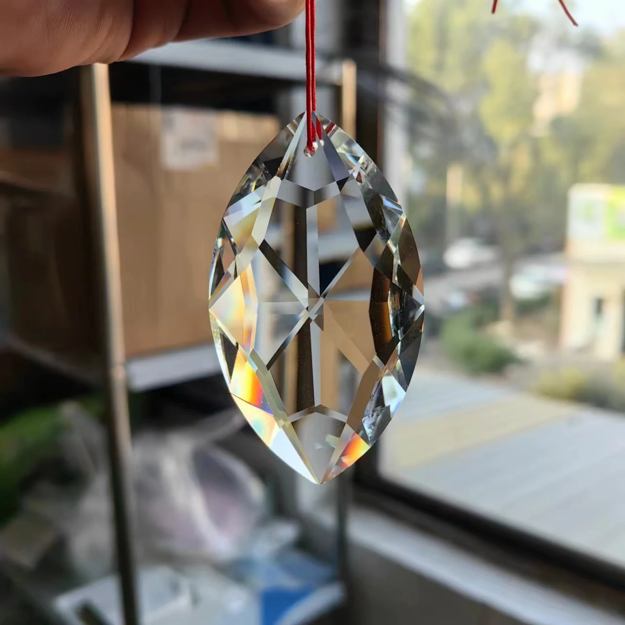 Прозрачные хрустальные подвески конский глаз