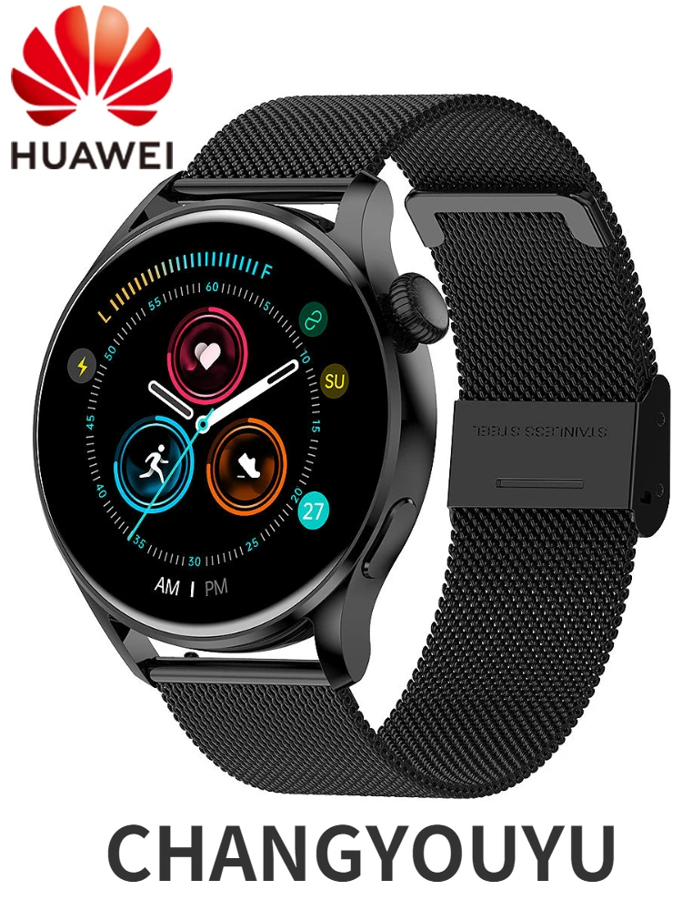 

Смарт-часы Huawei GT 3 NFC на запястье, модные мужские Смарт-часы с воспроизведением музыки, браслет с трекером, кожаный большой экран 46 мм, пульсом...