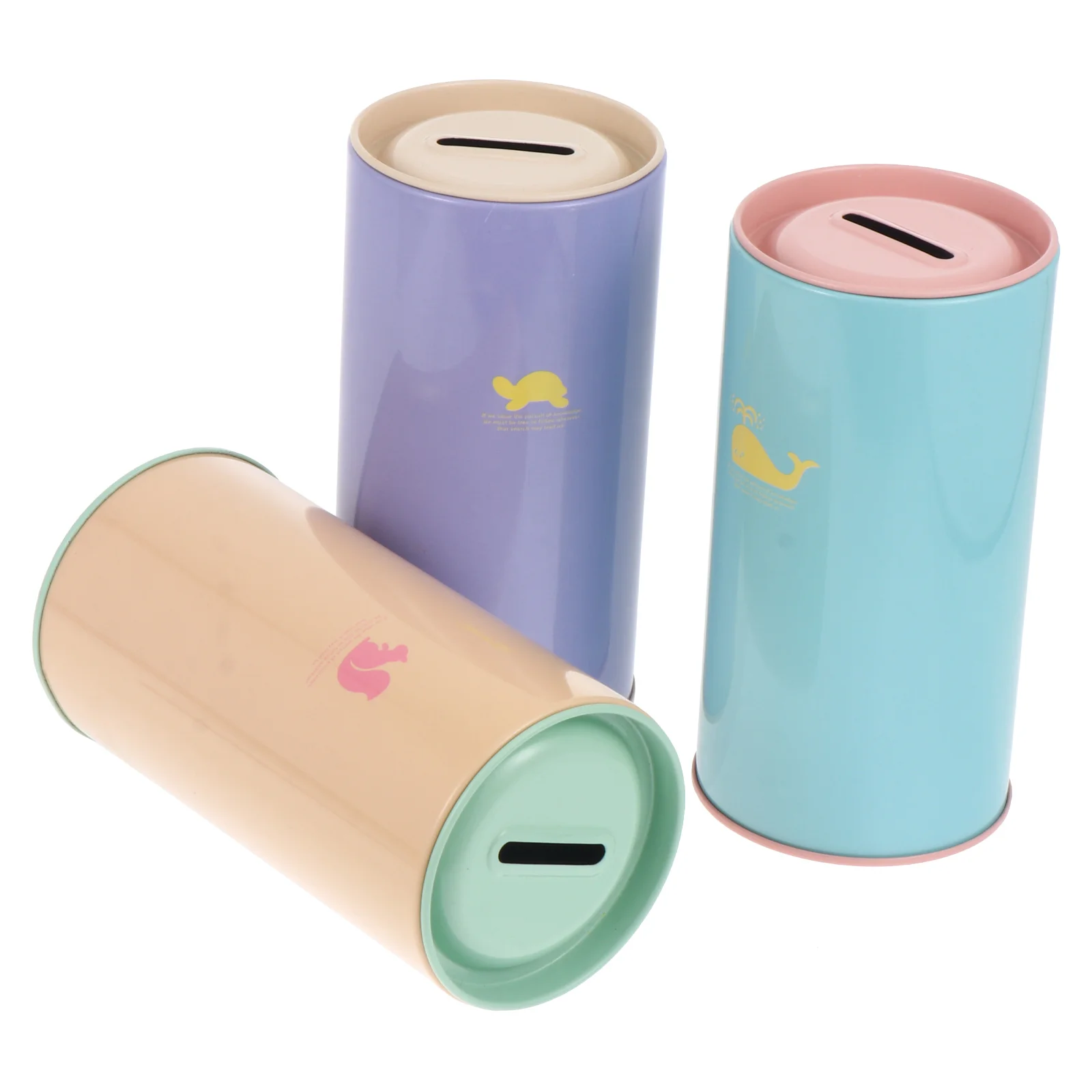 

Bank Moneypiggy Box Kids Saving Metal Jar Tin Tinplate Can Cute Banks Whale Pot Savingsstorage Holder Sorage Animal Cash Cups