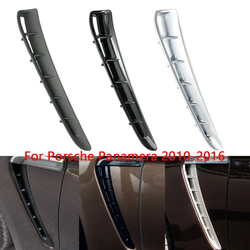 

Front Fender Grille Air Outlet Decoration Cover Strip Moulding Trim For Porsche Panamera 2010-2016