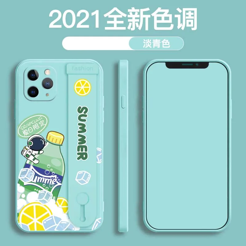 Новинка чехол для телефона Sprite lanyard iPhone 13 12 11 Pro Max мягкий силиконовый