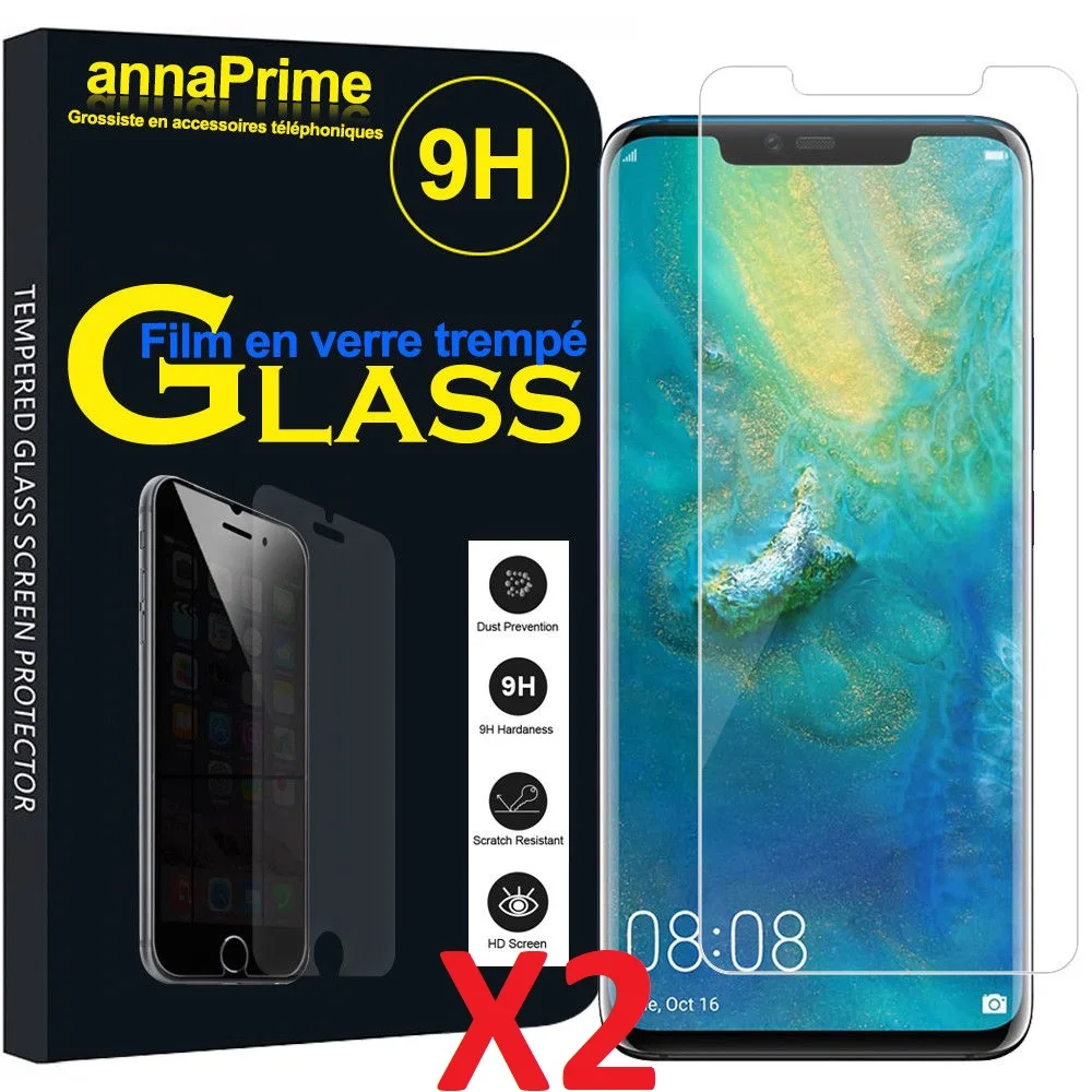 Закаленное стекло X2 Curver для huawei Mate 20 Pro полное покрытие защита экрана