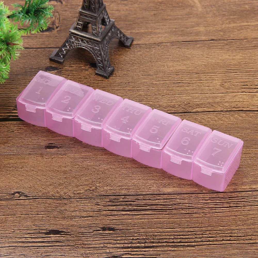 Портативный 7-дневный мини-контейнер для еженедельных планшетов держатель