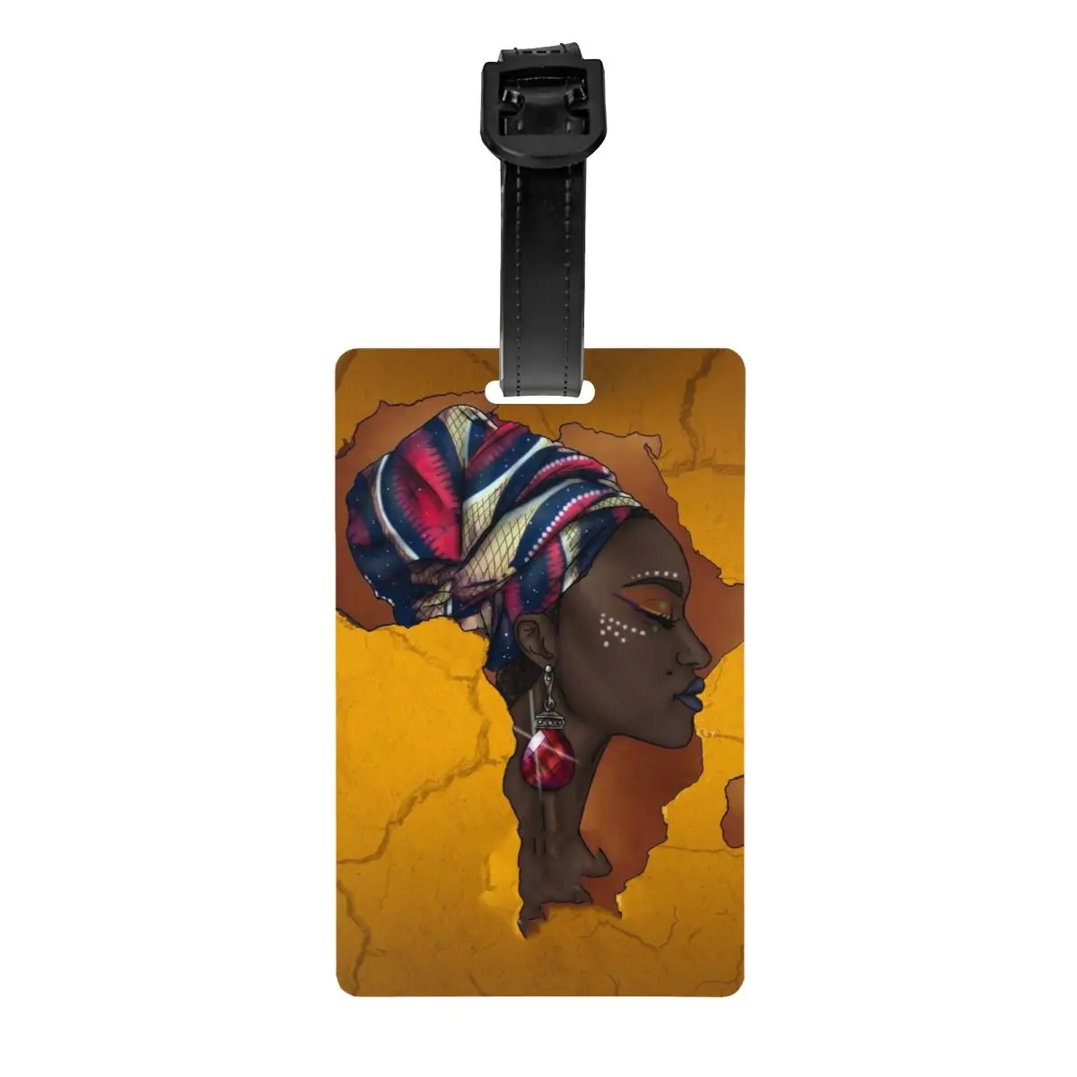 

Black Women Map Luggage Tags for Suitcases African American Privacy Cover Name ID Card