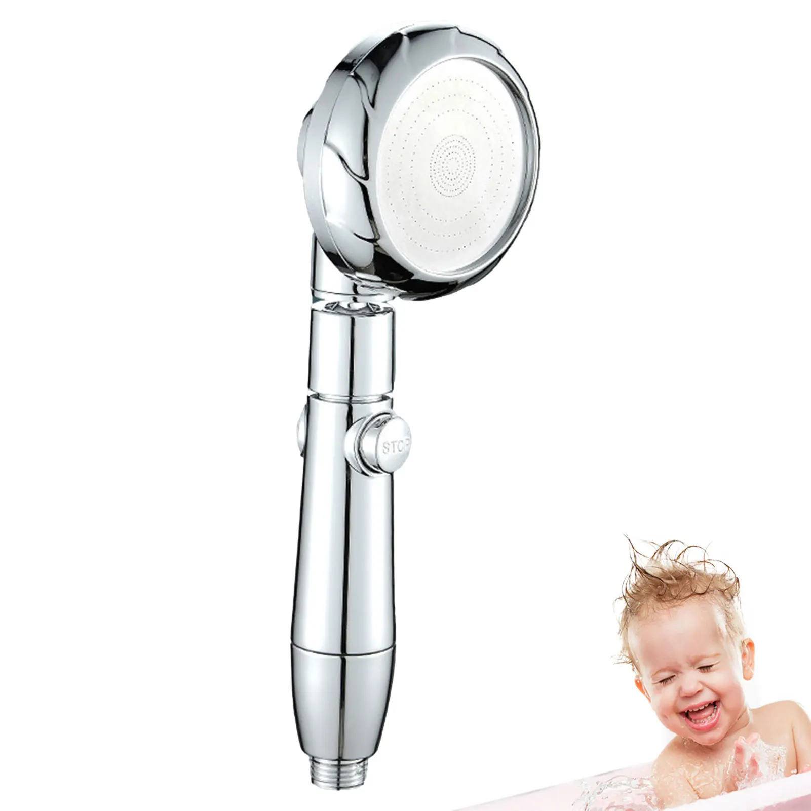 

Handheld Shower Head Water Conservation Showerheads Universal High-Pressure Anti-Leak Rainfall Shower Head In Washroom Taking A