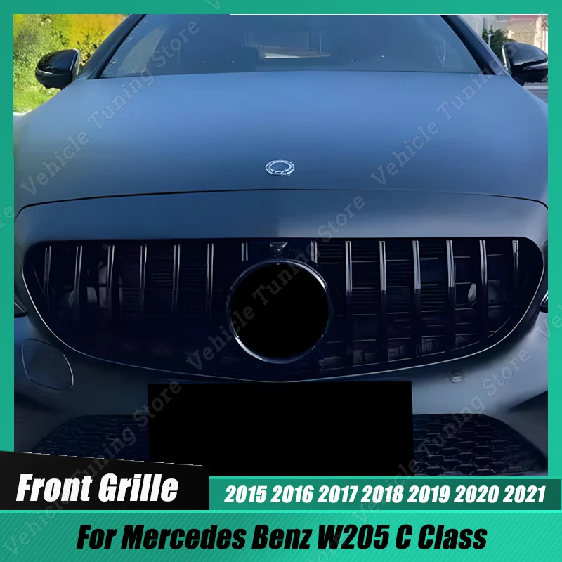 Передний бампер GT Style для Mercedes Benz W205 C Class C160 C180 C200 C220 C250 C300 C350e C400 C450 C43 2015-2021