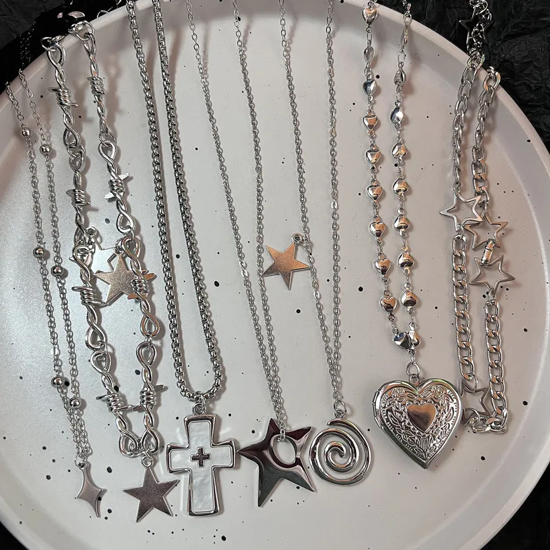 Кубинское ожерелье со звездой в стиле хип-хоп для мужчин и женщин панк титановая