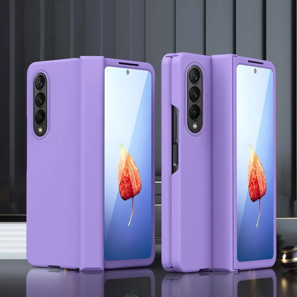 

Полностью защищающий чехол Z Fold с 4 петлями для Samsung Galaxy Z Fold 4, пластиковый чехол для телефона с передним стеклом, противоударный чехол