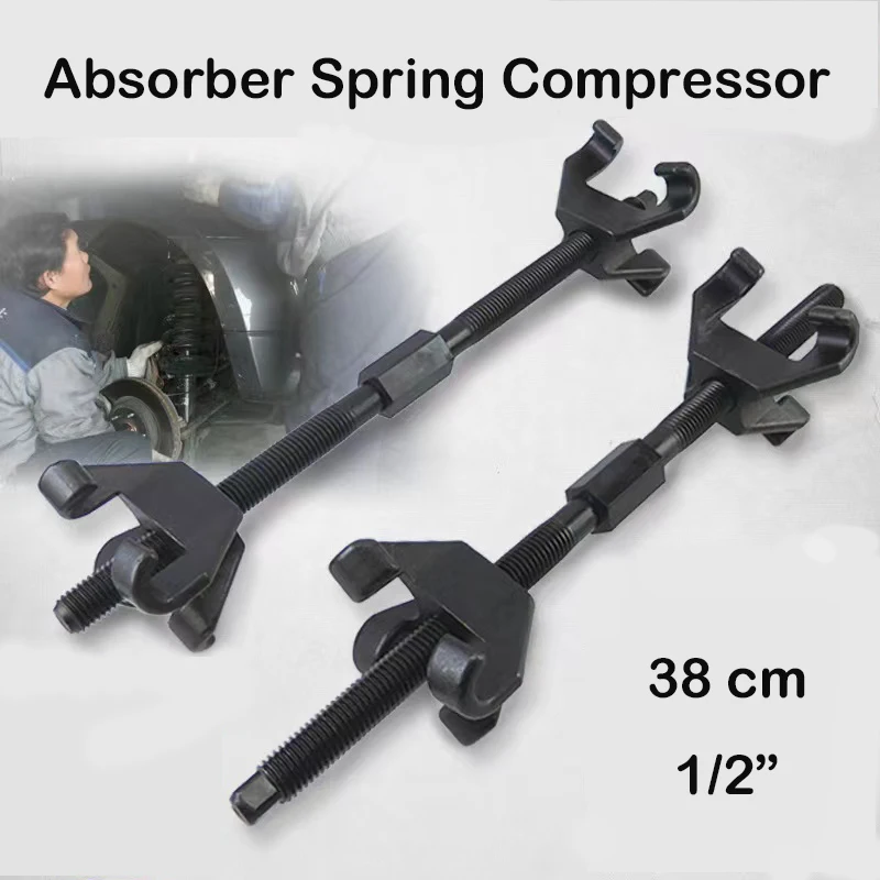 Car Van Suspension Spring Compressor Shock Absorber Screw Coil Spring Compressor Pair of Suspension Clamps 380mm