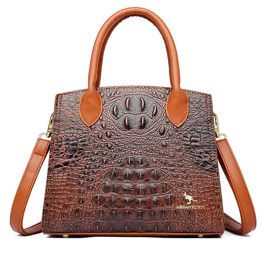 

Luxuyr Top Quality Women Casual Tote PU Leather Women Shoulder Handbags and Purses Trend Ladies Crocodile Bucket Bags 2022 New
