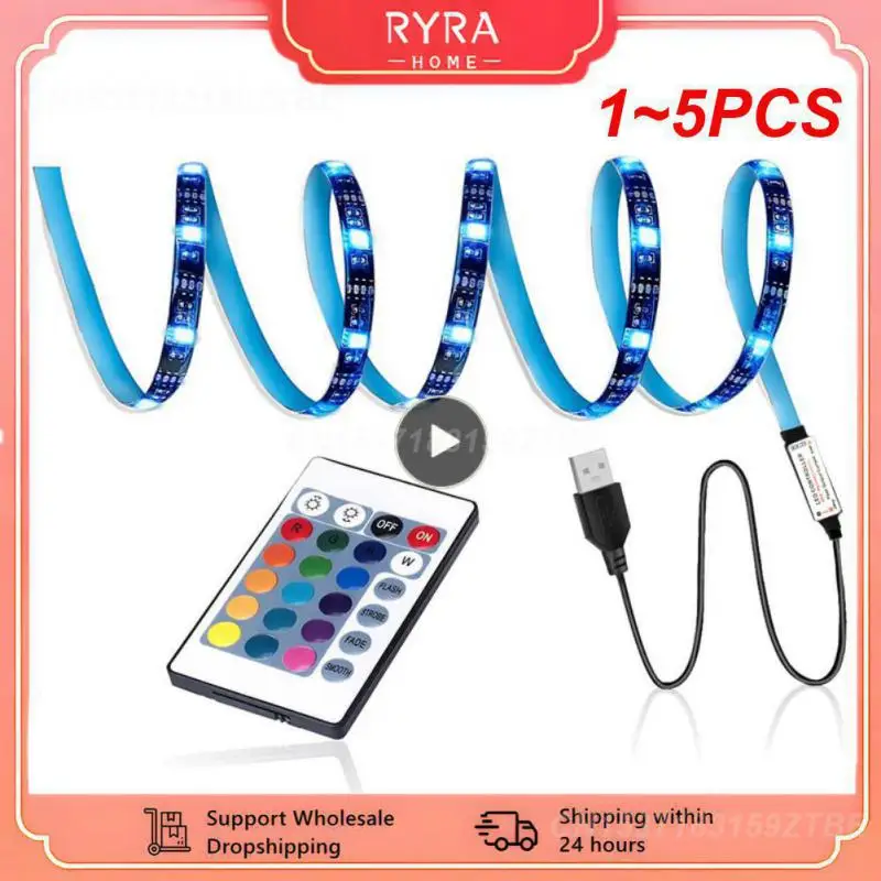 

1~5PCS 5050 RGB Led Strip Lights 1M-30M 5V USB led strip TV BackLight Room Decoration Led Tape Diode Flexible Ribbon