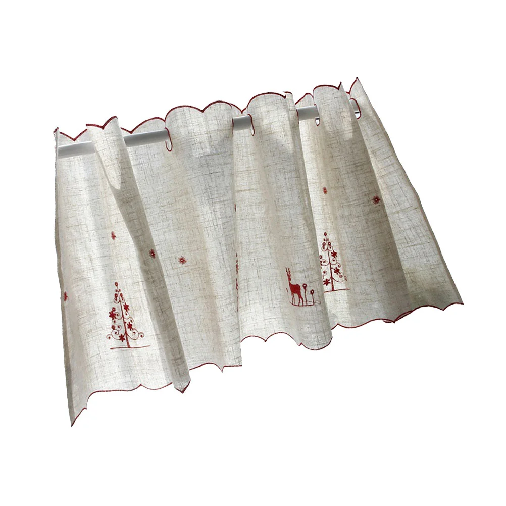 

Holiday Short Curtains Christmas Curtain Indoor Doorway Curtains Chinese Closet Curtains Winter Short Curtains