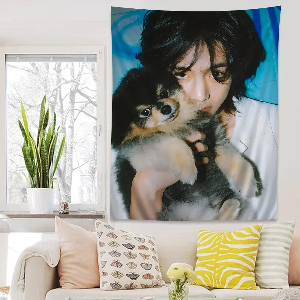 Певица кпоп Ким Тай Хюн в аниме гобелен Лэй искусство научная фантастика комната