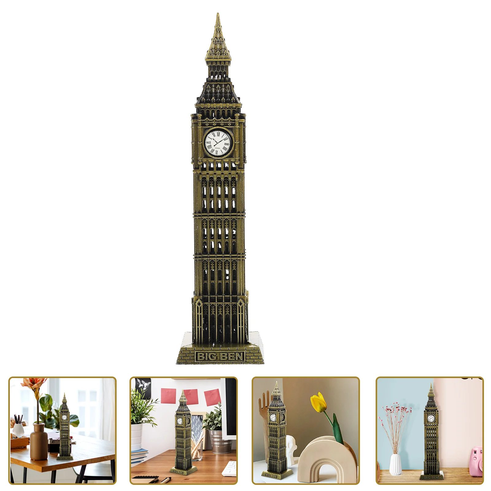 

Big Ben Model Building London Architectural Metal Statue Decorative Figurine Sculpture Home Tower Alloy Ornament Statues Desktop