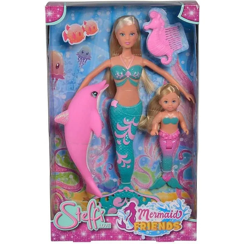 Steffi Love Mermaid doll with Evi and friends |