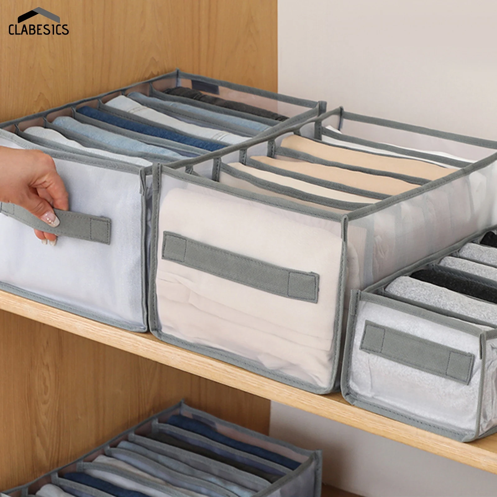 Ящик для хранения джинсов органайзер шкафа разделитель одежды ящик штанов