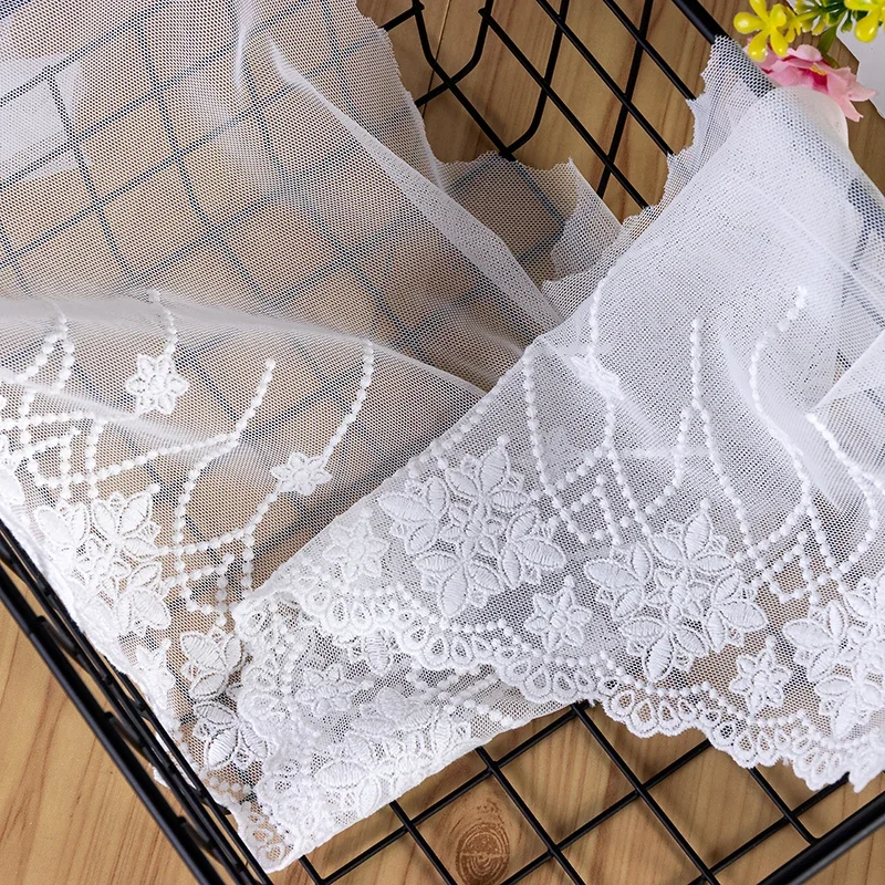 Мягкая марлевая кружевная отделка с вышивкой хлопчатобумажная лента сделай сам