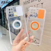 hidden ring holder clear case for galaxy a73 a53 a33 a13 a12 a22 a32 a31 a51 a71 a52 a72 phone case soft camera protective cover
