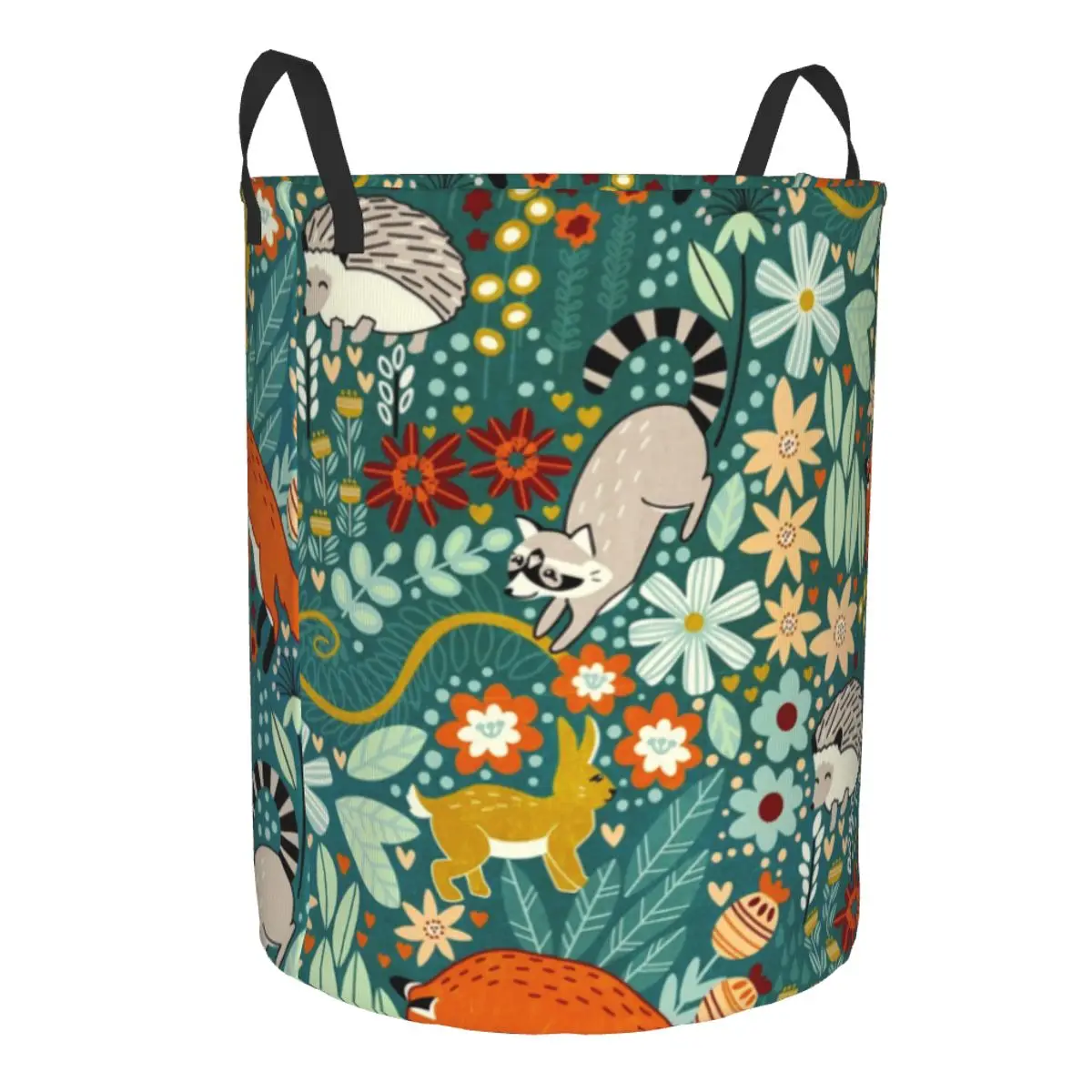 Складная корзина для белья с текстурой лисы