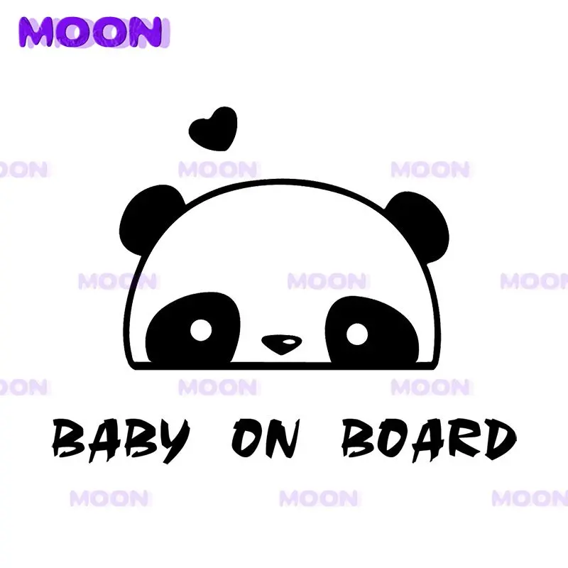 

Car Sticker Cartoon Warning BABY ON BOARD PANDA LOVE Cute Car Stickers Automobiles Motorcycles Exterior Accessories Vinyl