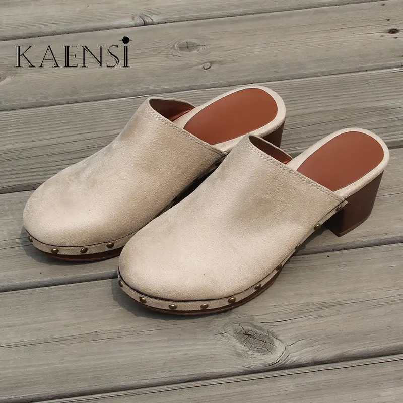 Womens Shoes High Heels Summer Sandalias Chunky Fashion Casual Buckle China Embroidered Shoe Upper Rivet Heels Platform Sandals