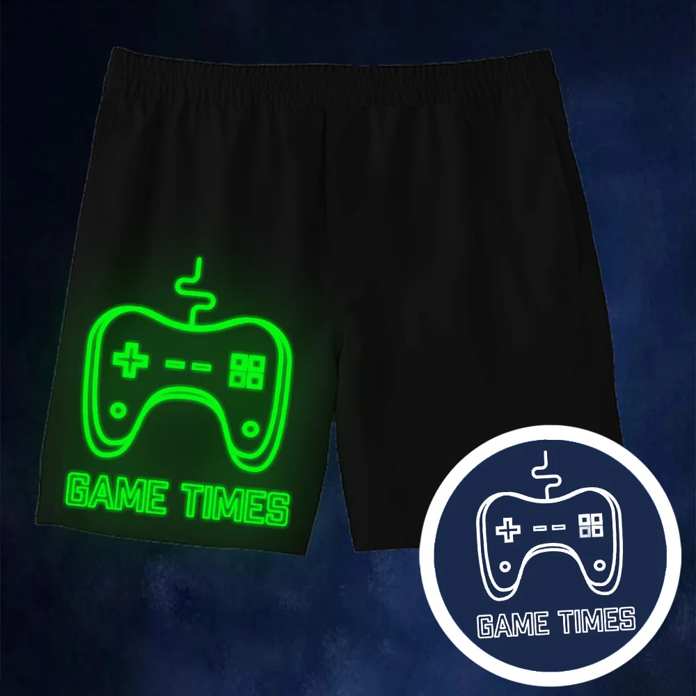 Удобные повседневные детские пляжные штаны на кнопках с принтом свободные