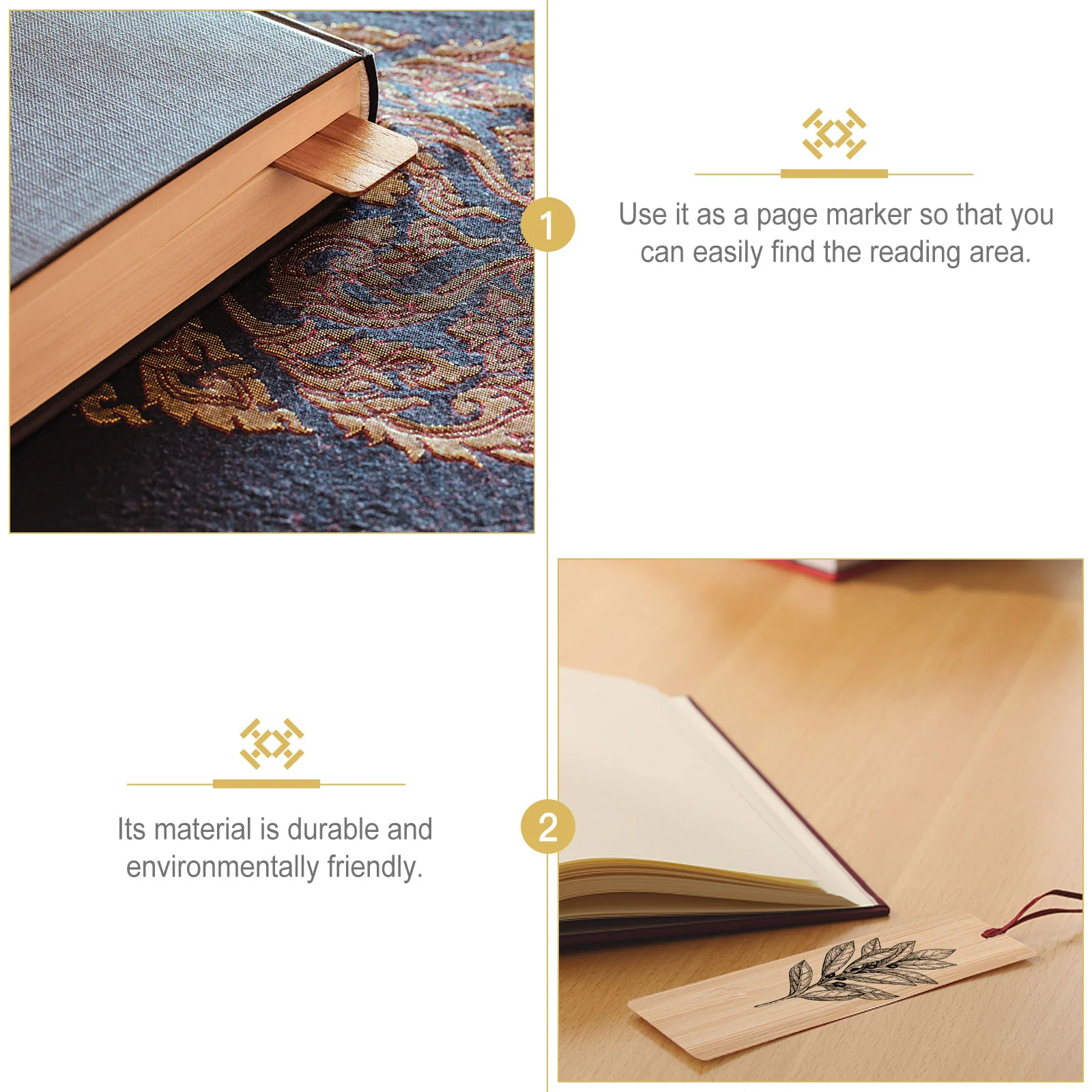 Пустая закладка с отверстиями сделай сам декор из бамбукового дерева деревянная