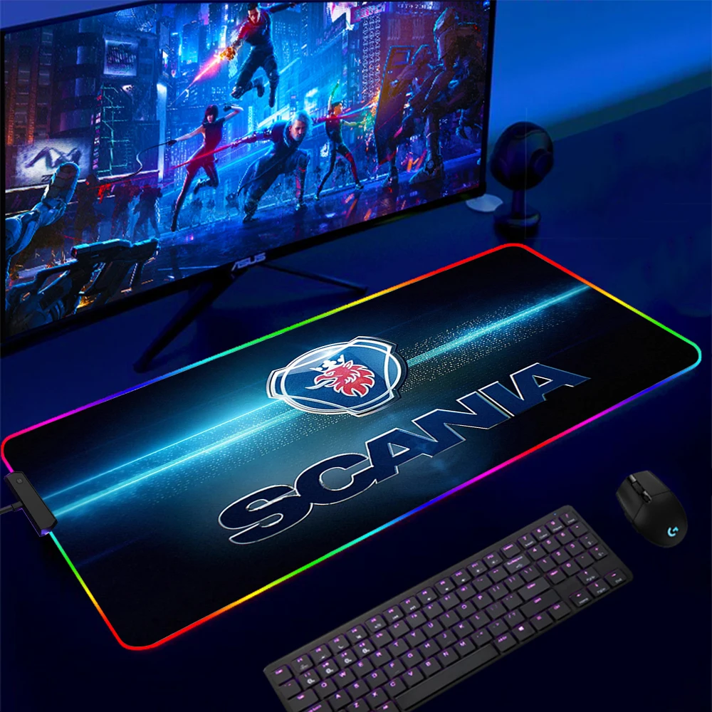 Коврик для мыши игровой со светодиодной подсветкой, RGB-подсветкой и клавиатурой
