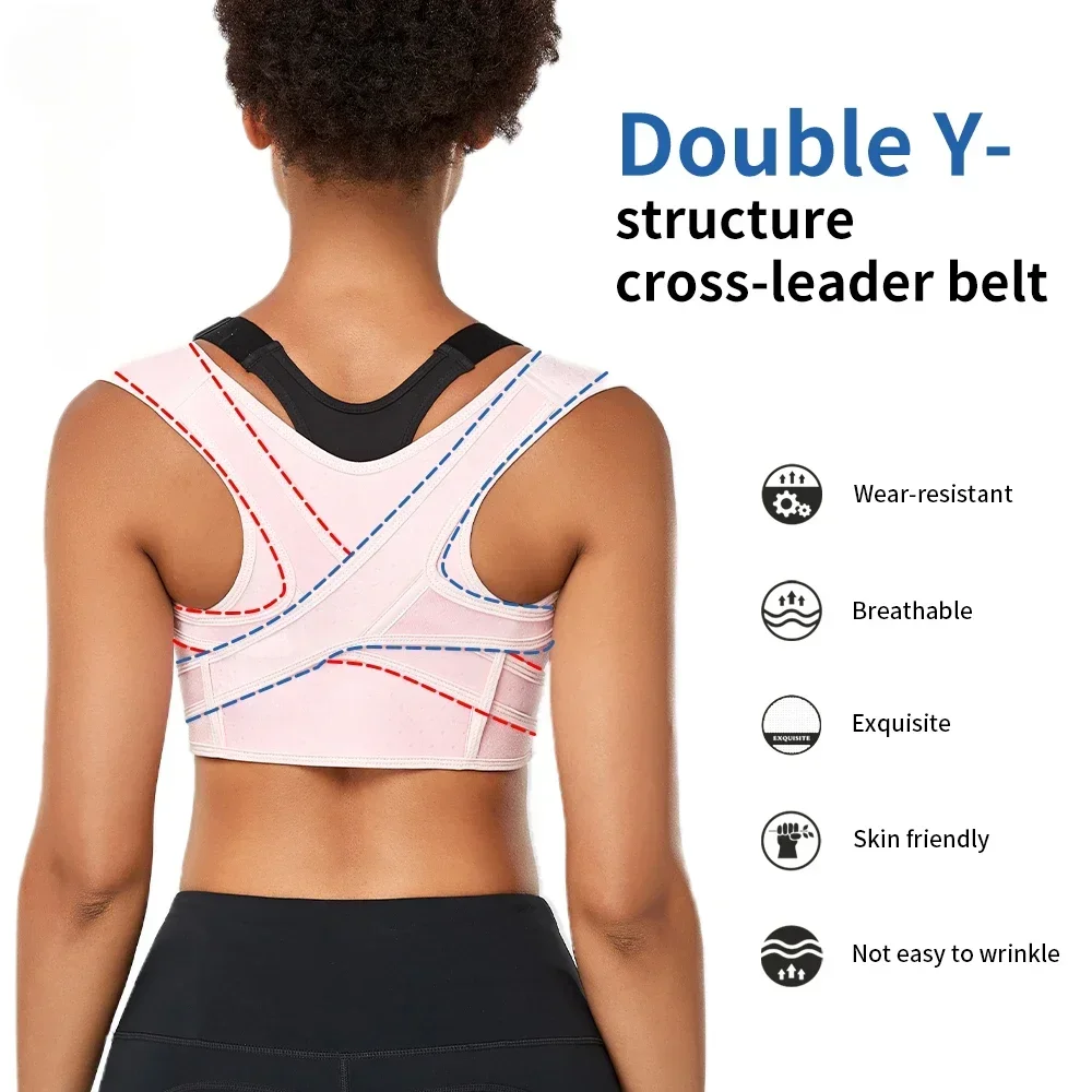 

Breathable Support for Clavicle Straightener Corrector Neck Shoulder Lumbar Adjustable Relief Pain Posture Back Upper Brace Back