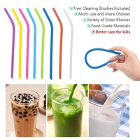 silicone drinking straw folding silicone straw silicone straw fruit juice party kitchen food grade birthday cocktail portable