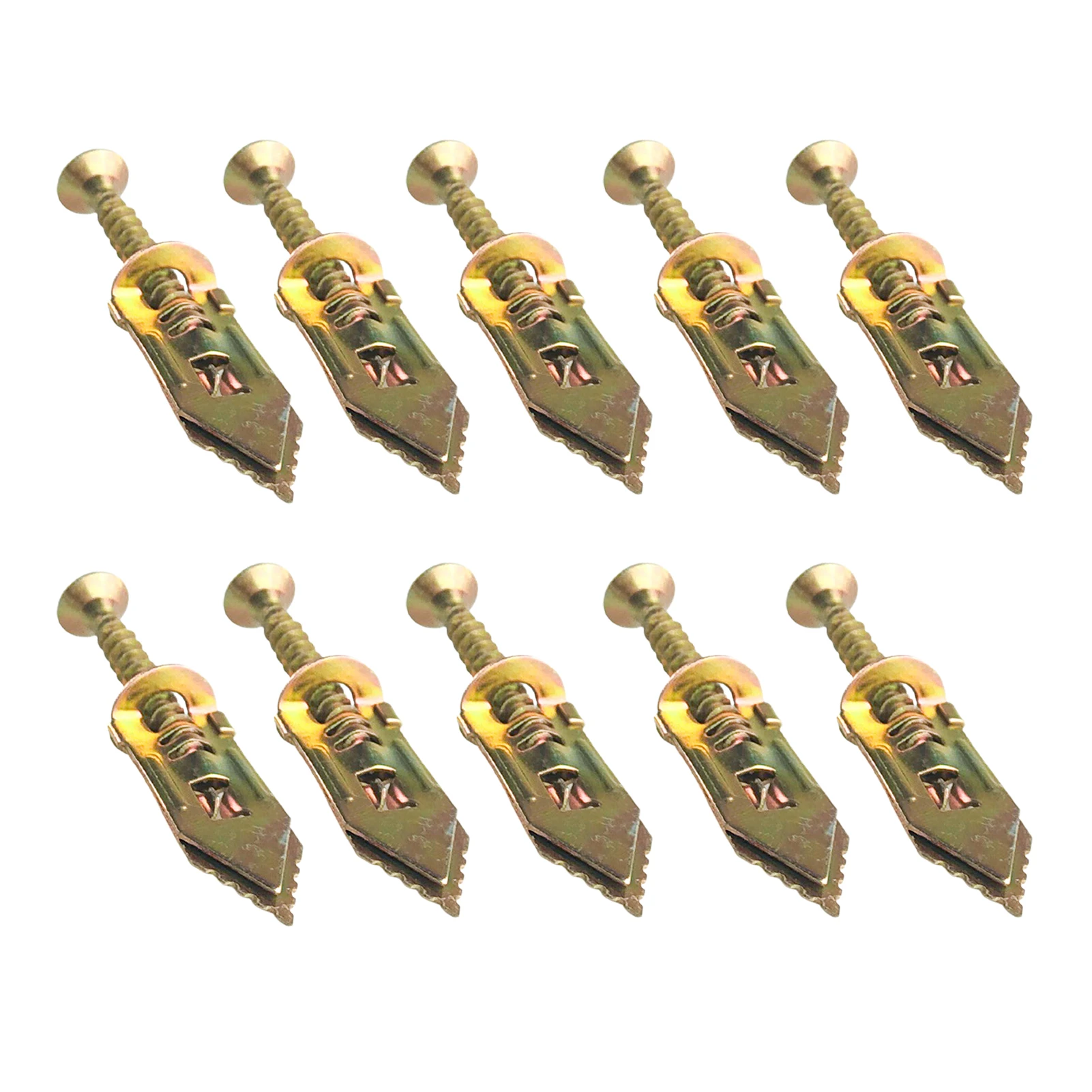 

100sets Drywall Anchor Kit With Screws Hardware Durable Gypsum Board Manganese Steel Pierced Expansion Heavy Duty Self Drilling