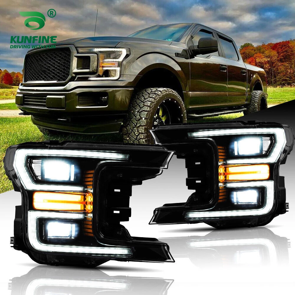 

2x автомобильные фары в сборе для Ford F150 2018-2022, светодиодные фары для тюнинга автомобиля, детали для стайлинга автомобилей, фары Plug and Play, пара