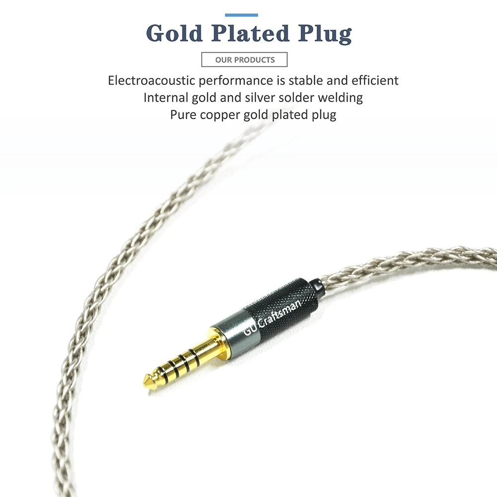 Фото 6N Single Crystal Silver IPX IEM-кабель для UE5 Pro UE6 Pro UE7 Pro UE11 Pro UE18+PRO UE350 кабель для наушников с монитором для ушей №3