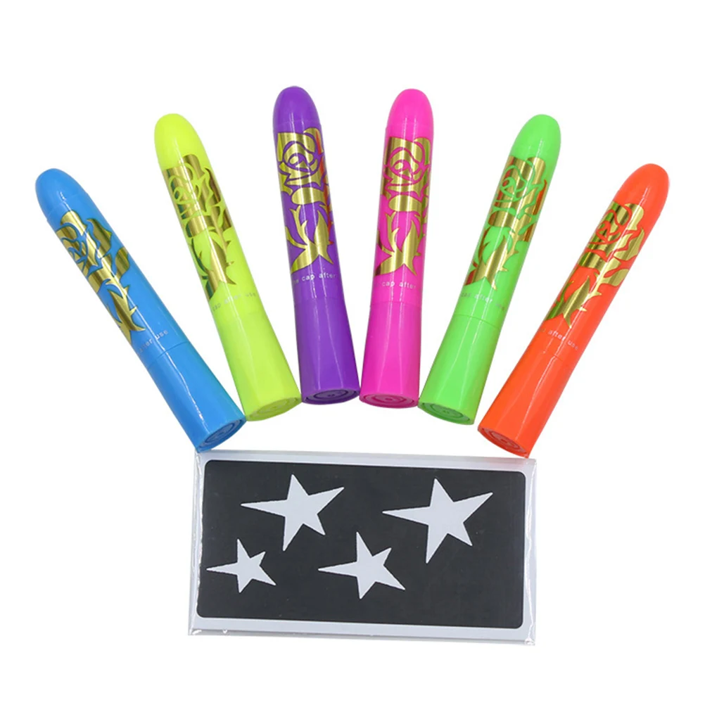 

Body Paint Fluorescent Pigments Facial and Body Paint Crayons Washable Luminescent Pigments