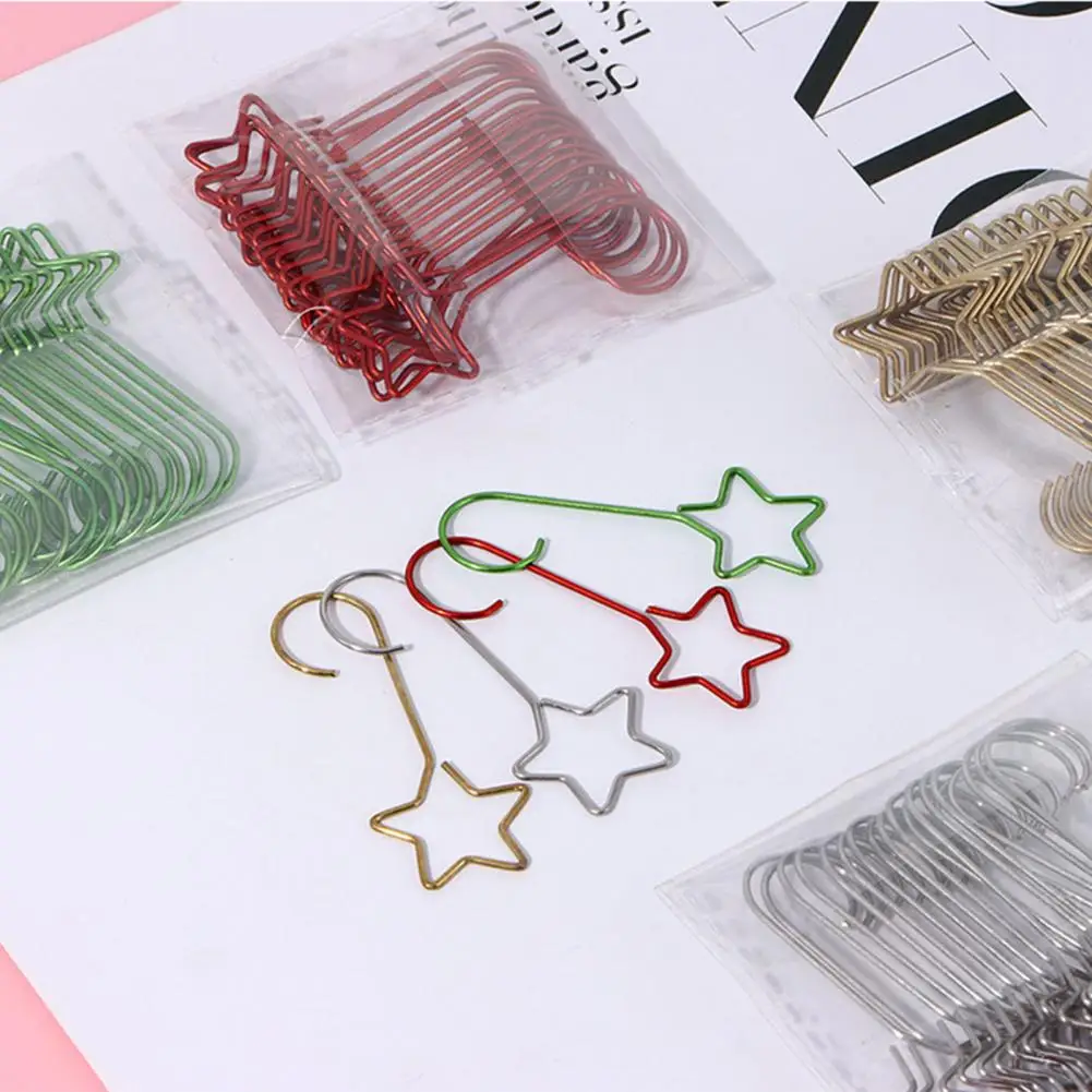 

Крючок для украшения в форме звезды, изысканный крючок для Рождественского украшения в форме звезды, универсальный подвесной декор для праздничной елки на Рождество