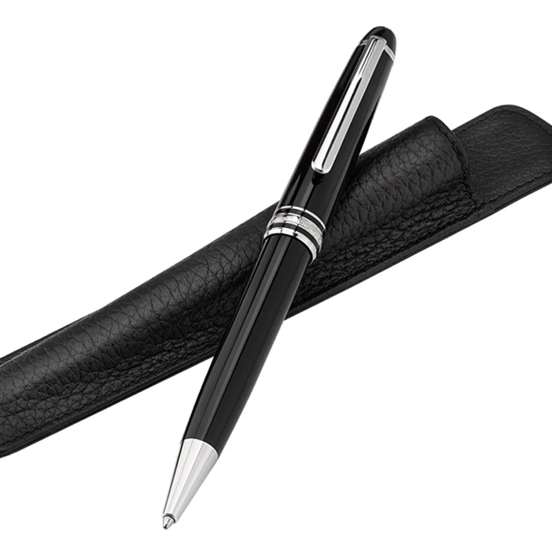 

Luxury Black Resin 163 Monte MB Meisterstuck Ballpoint Pen Best Blance Rollerball Pen with Platinum Line Number