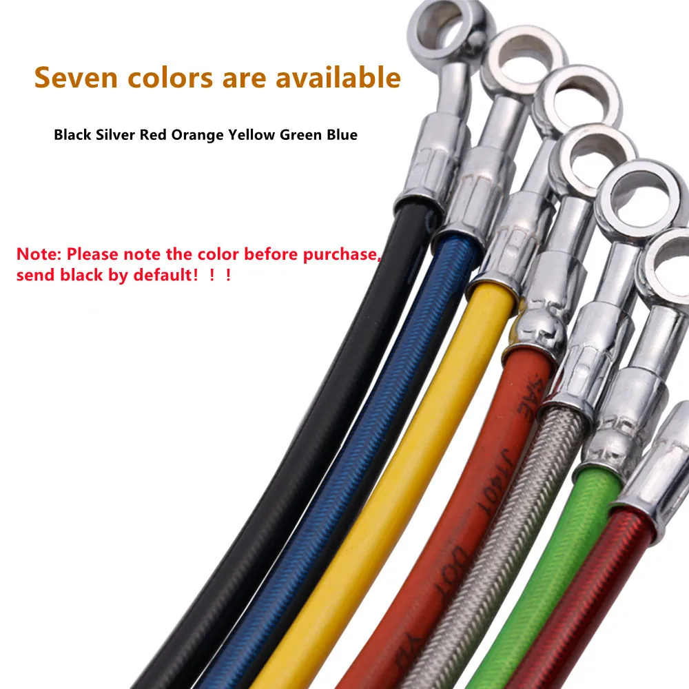 Motorcycle Dirt Bike Braided Brake Hose Line Steel cable Hydraulic Banjo pipe 350mm-2200mm for motorcycle Universal Racing |