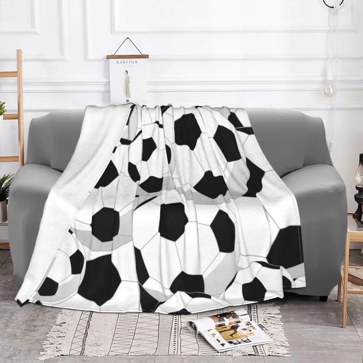 Одеяла для футбольного мяча чехол дивана фланелевые спортивные Ультра-мягкие