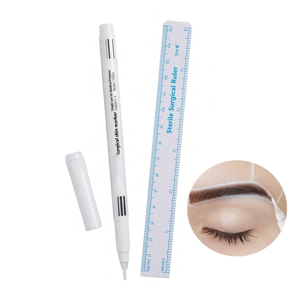 Skin Ruler Permanent Tattoo Medical Microblading Pen With Wh