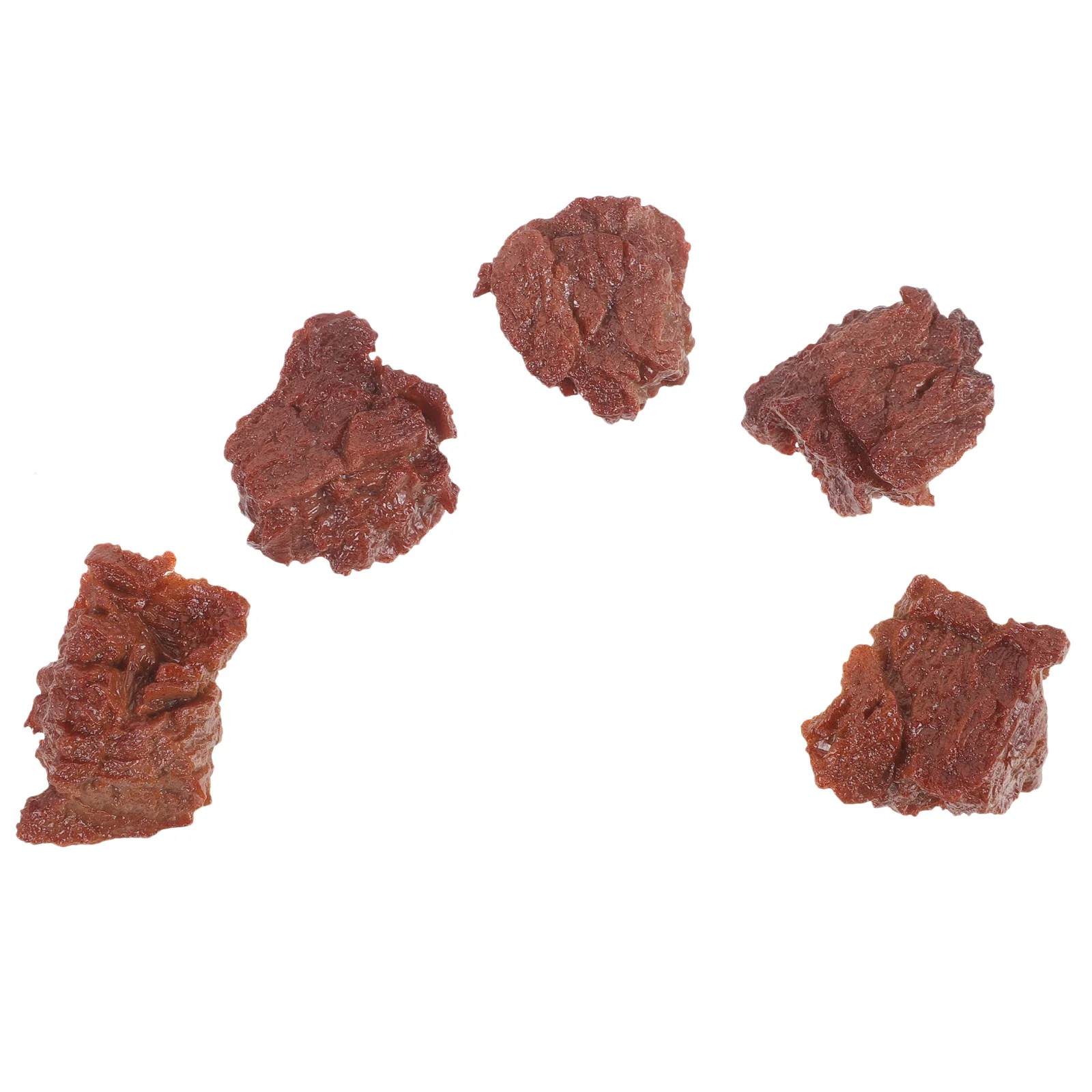 

5 Pcs Durable Cooked Meat Model Piece Props Photoshoot Fake Decoration Pvc Decorative Food
