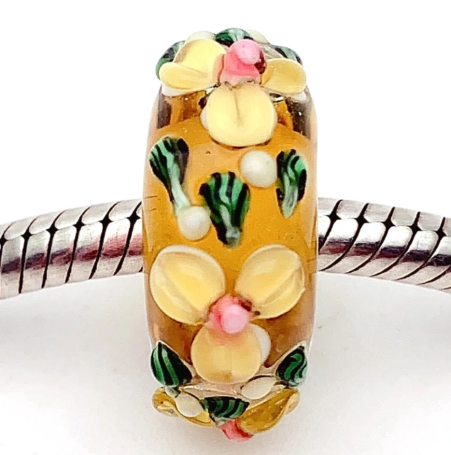 

Бусины JG82 из серебра 100% пробы, бусины из муранского стекла, подходят для европейских шармов, браслетов, ювелирных изделий «сделай сам», лампворк ручной работы