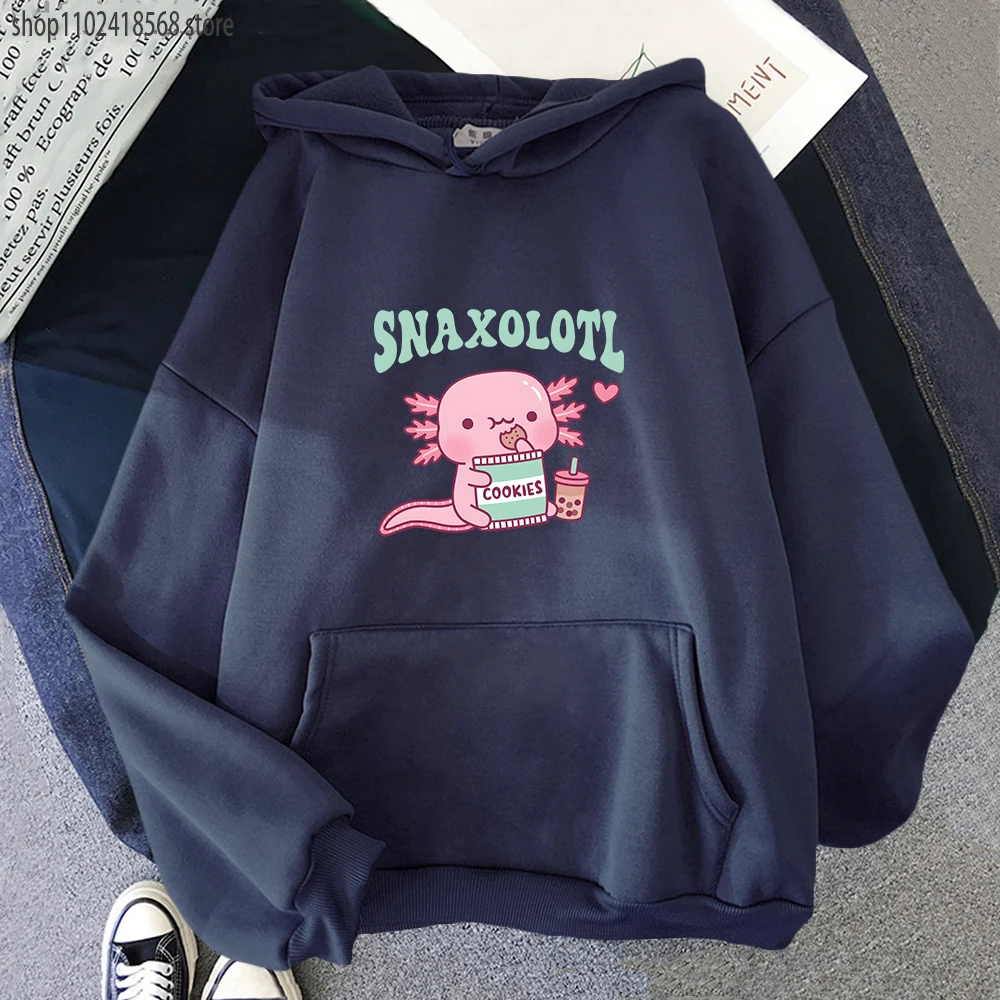 

Funny Snaxolotl Snack A Lotl Like The Axolotl Hoodie Cartoon PSweatshirt Women Clothing Y2k Winter Pullover Cute Men Clothes