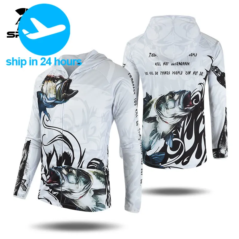 2024 SPATA одежда для рыбалки с защитой от УФ-лучей летние толстовки длинным рукавом