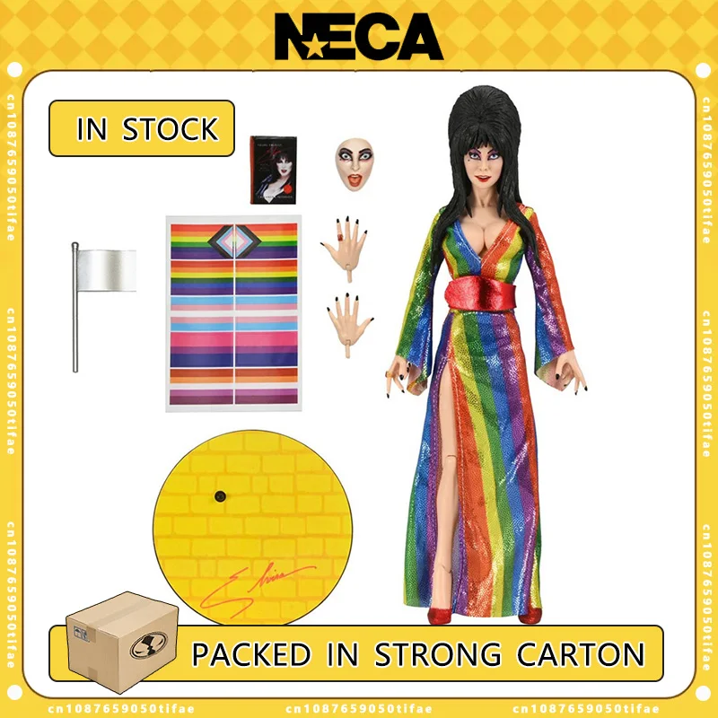 NECA Toys Elvira - Over the Rainbow (Pride) 8 дюймов одетая фигурка оригинальная аниме-кукла статуя