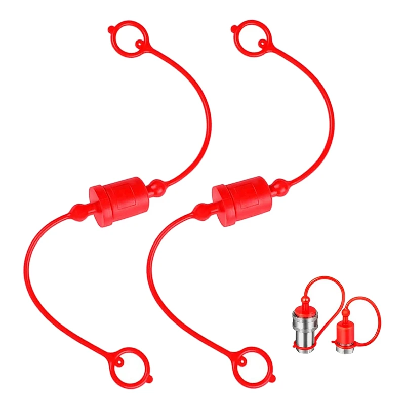 

Hydraulic Quick Coupler Male Dust Cap And Female Plug Cover, Fits Hydraulic Quick Disconnects Coupler